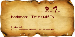 Madarasi Trisztán névjegykártya